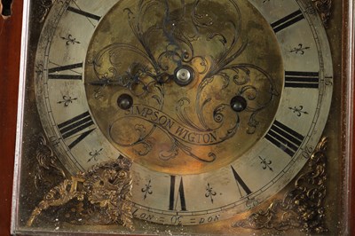 Lot 766 - SIMPSON WIGTON LONDON. A 19TH CENTURY MAHOGANY BELL TOP BRACKET CLOCK