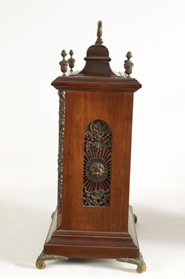 Lot 766 - SIMPSON WIGTON LONDON. A 19TH CENTURY MAHOGANY BELL TOP BRACKET CLOCK