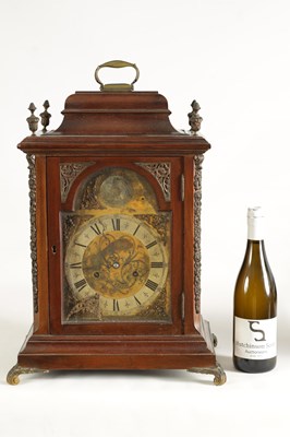 Lot 766 - SIMPSON WIGTON LONDON. A 19TH CENTURY MAHOGANY BELL TOP BRACKET CLOCK