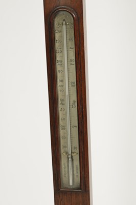 Lot 468 - CHARLES FRODSHAM, 84 STRAND, LONDON. A 19TH CENTURY ROSEWOOD ARCHED TOP MERCURY STICK BAROMETER