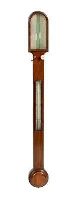 Lot 468 - CHARLES FRODSHAM, 84 STRAND, LONDON. A 19TH CENTURY ROSEWOOD ARCHED TOP MERCURY STICK BAROMETER