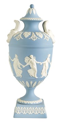 Lot 33 - A LARGE WEDGWOOD ‘DANCING HOURS’ LIDDED VASE