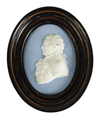 Lot 52 - AN LATE 18TH CENTURY WEDGWOOD PORTRAIT PLAQUE