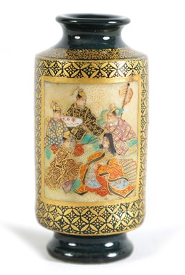 Lot 183 - A JAPANESE MEIJI PERIOD MINIATURE SATSUMA VASE ATTRIBUTED TO KINKOZAN