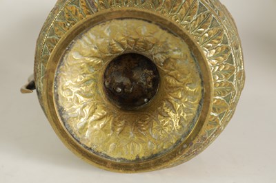Lot 230 - A VERY LARGE BRASS EWER