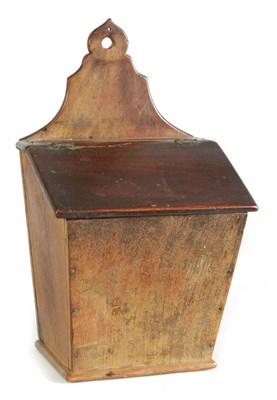 Lot 763 - AN 18TH CENTURY ELM CANDLE BOX