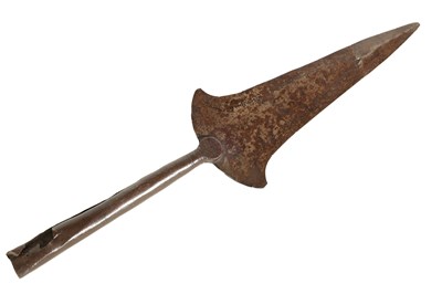 Lot 282 - AN EARLY SPANISH STEEL PIKE HEAD