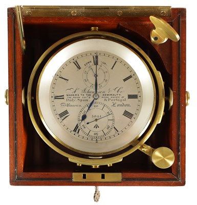 Lot 444 - ASMUS JOHANNSEN & Co. LONDON. A LATE 19TH CENTURY TWO-DAY MARINE CHRONOMETER