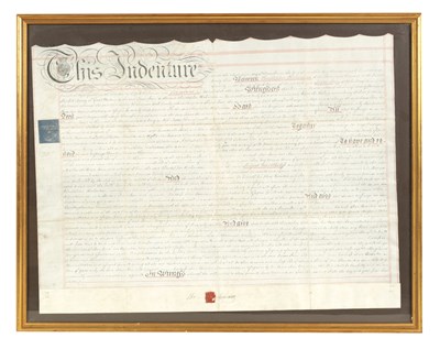 Lot 347 - A 19TH CENTURY HAND WRITTEN INDENTURE