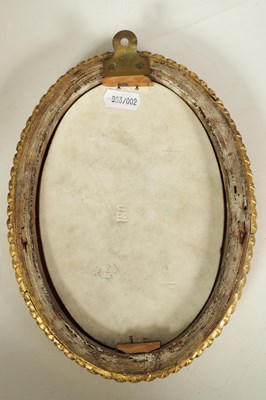 Lot 39 - A 19TH CENTURY FRENCH SEVRES STYLE OVAL PORCELAIN PANEL