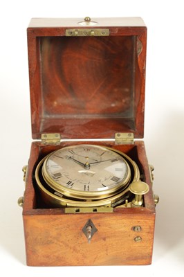 Lot 470 - EDMUND CROUCH, WORTHING. A RARE  EARLY 19TH CENTURY TWO-DAY MARINE CHRONOMETER