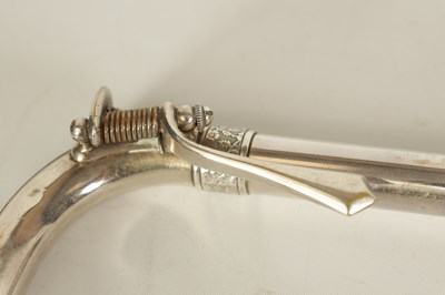 Lot 109 - A MID 20TH CENTURY SILVERED BRASS AND BRIGHT CUT MOUNTED CASED TROMBONE