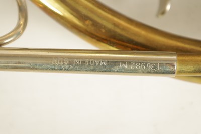 Lot 136 - A 20TH CENTURY WELTKLANG BRASS AND SILVERED FRENCH HORN