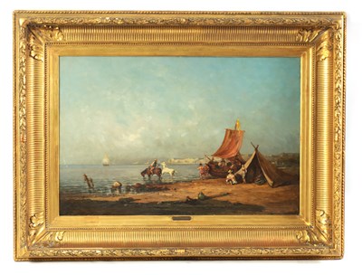 Lot 359 - PAUL BISTAGNE (1850-1886) OIL ON CANVAS