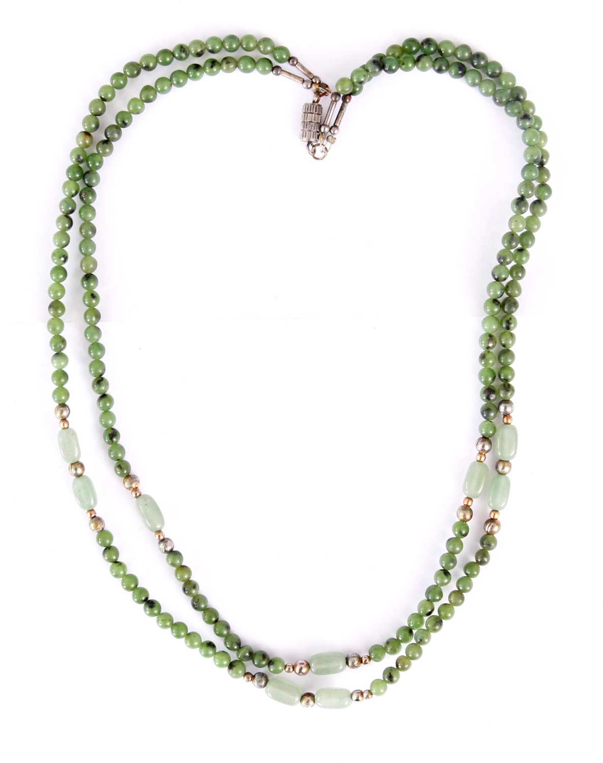 Collier Jade Lavande Turquie 46cm - Argent Massif 925, 210 Carats, Création Française