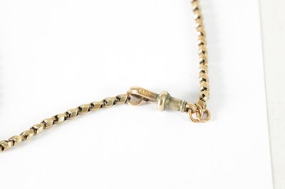 Lot 276 - A LONG 9CT GOLD NECKLACE/MUFF CHAIN