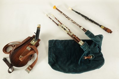 Lot 82 - A SET OF EARLY 20TH CENTURY NORTHUMBRIAN PIPES (BAGPIPES)