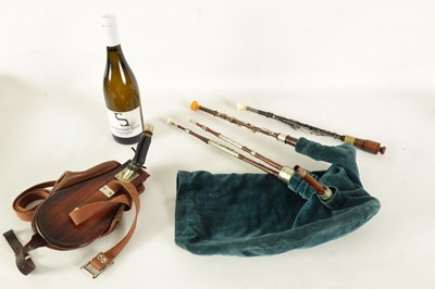 Lot 82 - A SET OF EARLY 20TH CENTURY NORTHUMBRIAN PIPES (BAGPIPES)