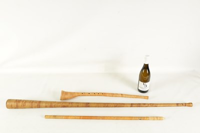 Lot 113 - A COLLECTION OF THREE SWEDISH BIRCH TRUMPETS