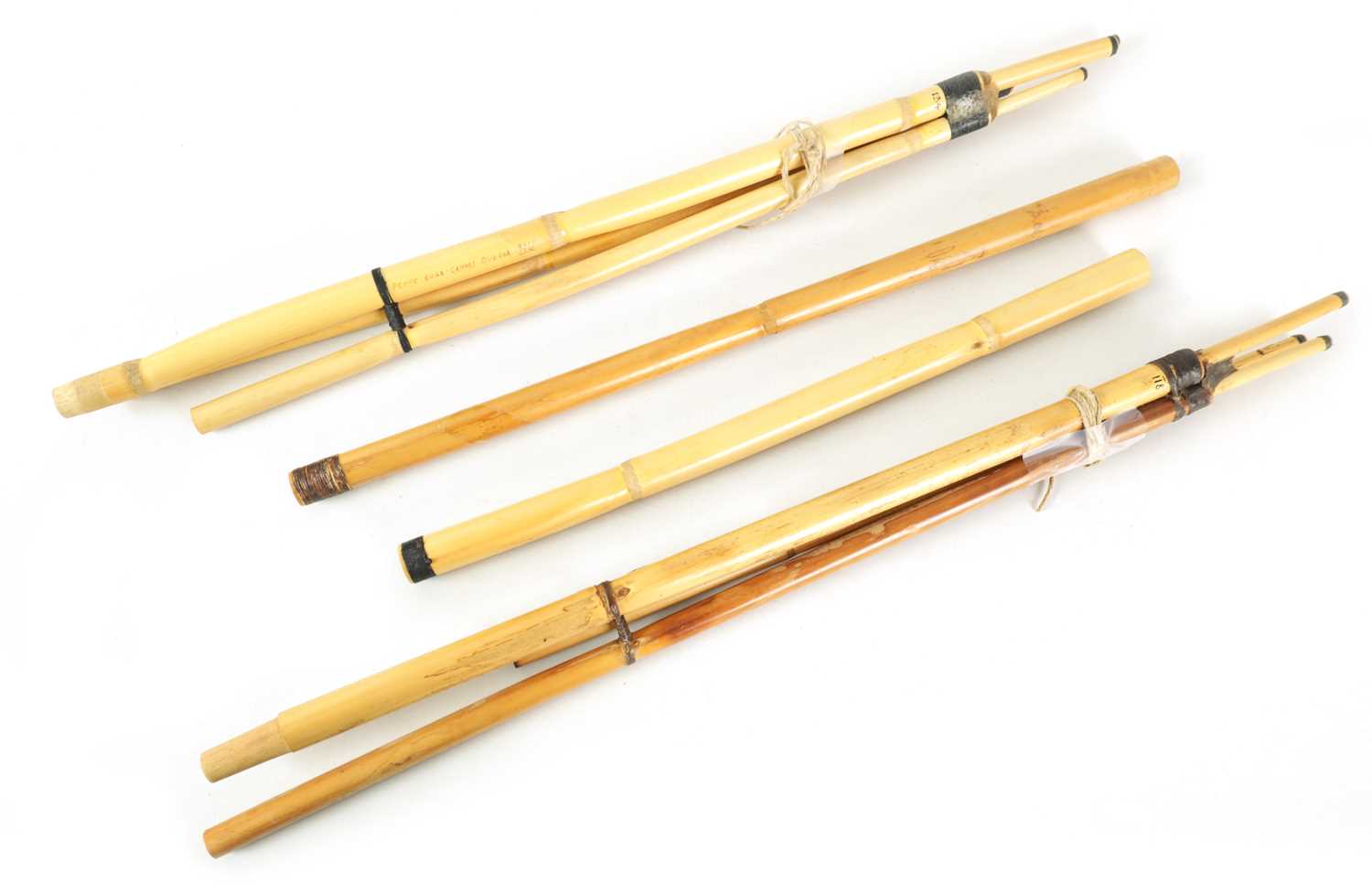 Launeddas Instrument Lot 145 - TWO COMPLETE SARDINIAN BAMBOO LAUNEDDAS