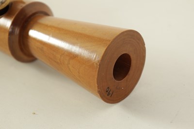 Lot 57 - A TENOR RECORDER WITH SINGLE KEY BY AURA CONSERVATORIUM