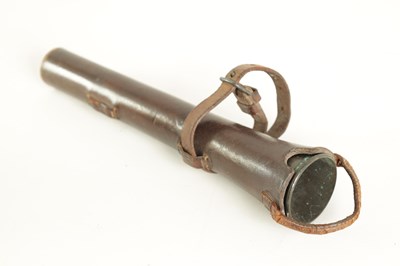 Lot 41 - A LEATHER CASED HUNTING HORN BY J. SCHOMBERG & SONS, LONDON