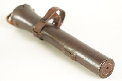 Lot 41 - A LEATHER CASED HUNTING HORN BY J. SCHOMBERG & SONS, LONDON