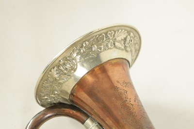 Lot 12 - A 19TH CENTURY BRASS, COPPER, AND BRONZE TRUMPET BY GEORGE SMITH