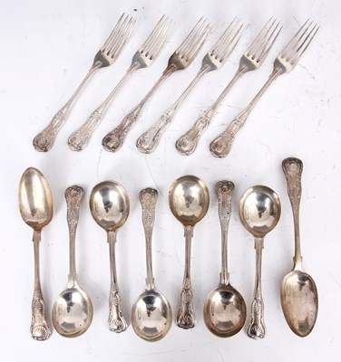 Lot 30 - A PART SET OF SILVER KING PATTERN FLATWARE...