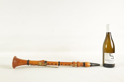 Lot 72 - A 19TH CENTURY BOXWOOD AND EBONY CLARINET BY LEONHARDT