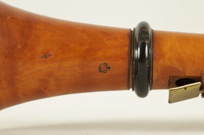 Lot 72 - A 19TH CENTURY BOXWOOD AND EBONY CLARINET BY LEONHARDT