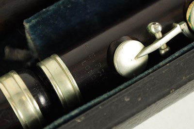 Lot 97 - A CASED ROSEWOOD CLASS A FLUTE BY T.E. PAGE, LONDON.