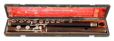 Lot 86 - A FINE CASED FRENCH FLUTE BY CLAIR GODFROY, A PARIS