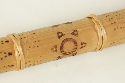 Lot 138 - A BAMBOO TAPERING WOOD TRUMPET