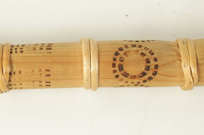 Lot 138 - A BAMBOO TAPERING WOOD TRUMPET