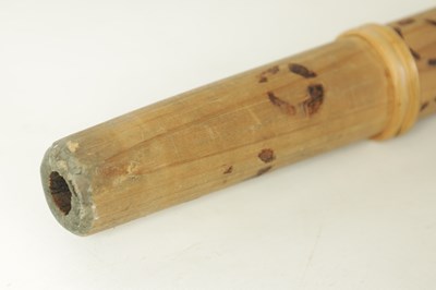 Lot 138 - A BAMBOO TAPERING WOOD TRUMPET