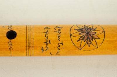 Lot 9 - A LATE 20TH CENTURY GREEK BAMBOO FLUTE