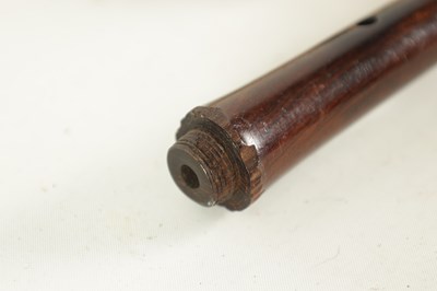 Lot 126 - A MOECK SOPRANO RENAISSANCE STYLE RECORDER TOGETHER WITH A COPPER WIRED PIPE AND A HARDWOOD BAGPIPES PRACTICE CHANTER
