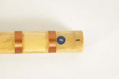 Lot 126 - A MOECK SOPRANO RENAISSANCE STYLE RECORDER TOGETHER WITH A COPPER WIRED PIPE AND A HARDWOOD BAGPIPES PRACTICE CHANTER