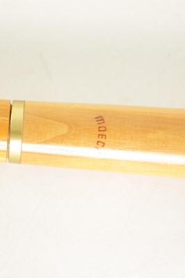 Lot 126 - A MOECK SOPRANO RENAISSANCE STYLE RECORDER TOGETHER WITH A COPPER WIRED PIPE AND A HARDWOOD BAGPIPES PRACTICE CHANTER