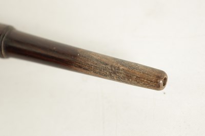 Lot 126 - A MOECK SOPRANO RENAISSANCE STYLE RECORDER TOGETHER WITH A COPPER WIRED PIPE AND A HARDWOOD BAGPIPES PRACTICE CHANTER