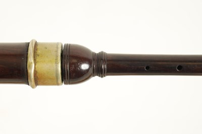 Lot 126 - A MOECK SOPRANO RENAISSANCE STYLE RECORDER TOGETHER WITH A COPPER WIRED PIPE AND A HARDWOOD BAGPIPES PRACTICE CHANTER