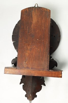 Lot 1247 - FATTORINI, SKIPTON. A MID 19TH CENTURY MAHOGANY CARVED FUSEE WALL CLOCK