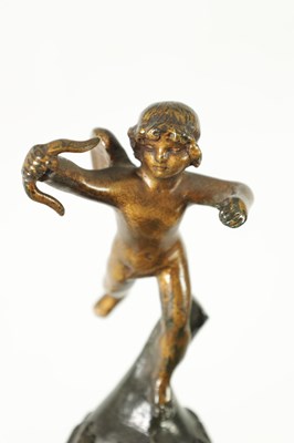 Lot 587 - AFTER PAUL PONSARD A 19TH CENTURY BRONZE SCULPTURE DEPICTING CUPID