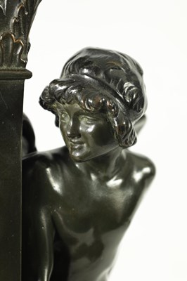 Lot 587 - AFTER PAUL PONSARD A 19TH CENTURY BRONZE SCULPTURE DEPICTING CUPID