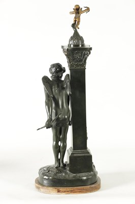 Lot 587 - AFTER PAUL PONSARD A 19TH CENTURY BRONZE SCULPTURE DEPICTING CUPID