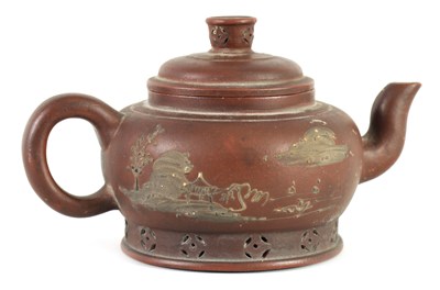 Lot 249 - A CHINESE TERRACOTTA TEAPOT