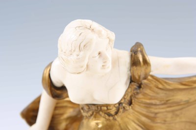 Lot 936 - ARTHUR HOFFMANN AN EARLY 20TH CENTURY GILT BRONZE AND IVORY SCULPTURE