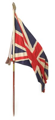 Lot 877 - AN EARLY 20TH CENTURY GIRL GUIDES UNION JACK FLAGPOLE