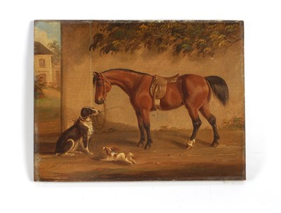 Lot 1043 - A 19TH CENTURY OIL ON BOARD